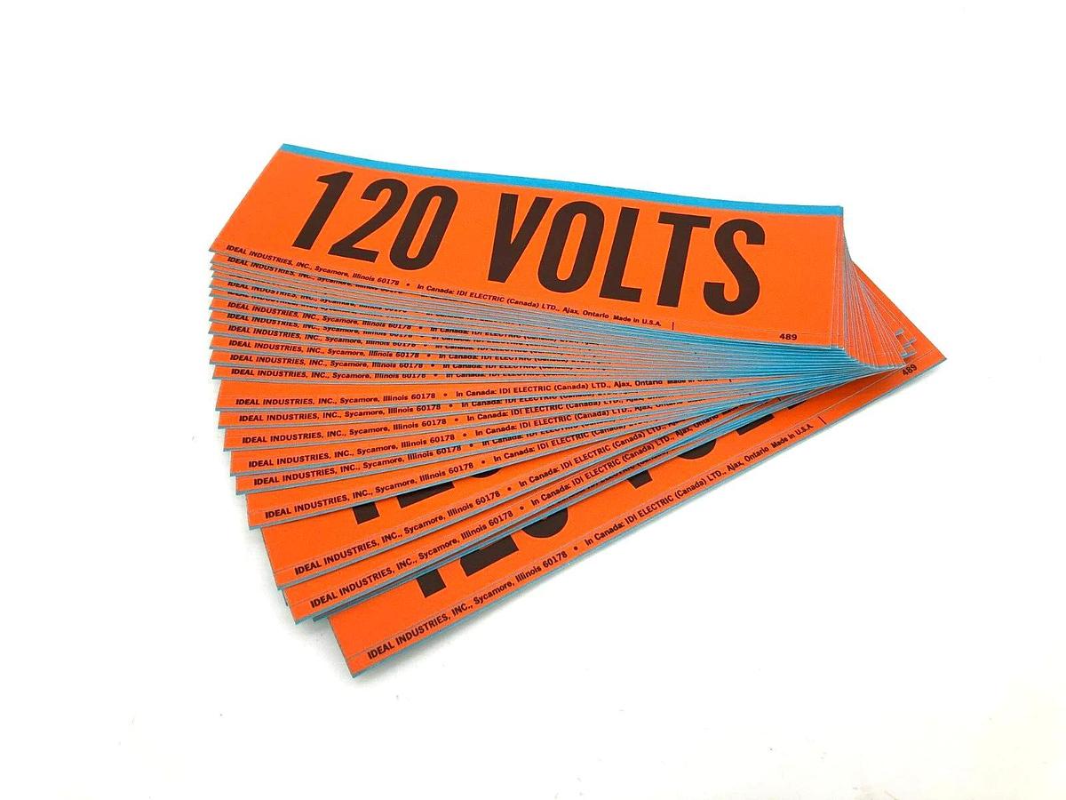 Lot of 24 New Ideal 44-303 Voltage Markers, 120 Volts, IB4303