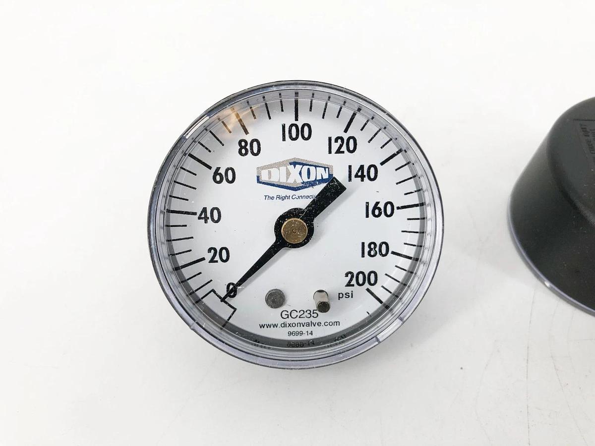 Lot of 2 New Dixon GC235 Dry Gauge 0-200psi 2" Face 1/4" Back Mount