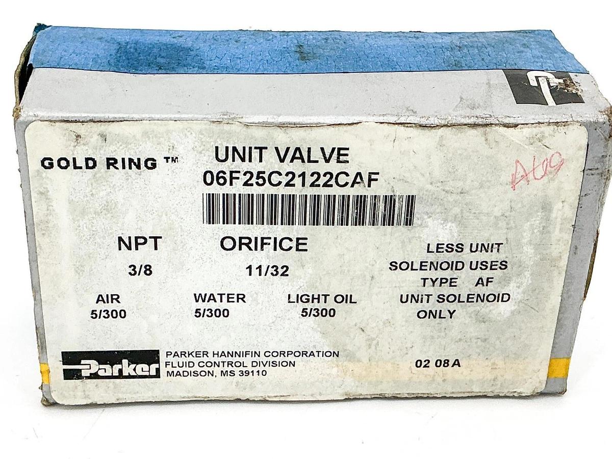 New Parker 06F25C2122CAF Unit Valve 3/8NPT 11/32 Orifice 5/300PSI