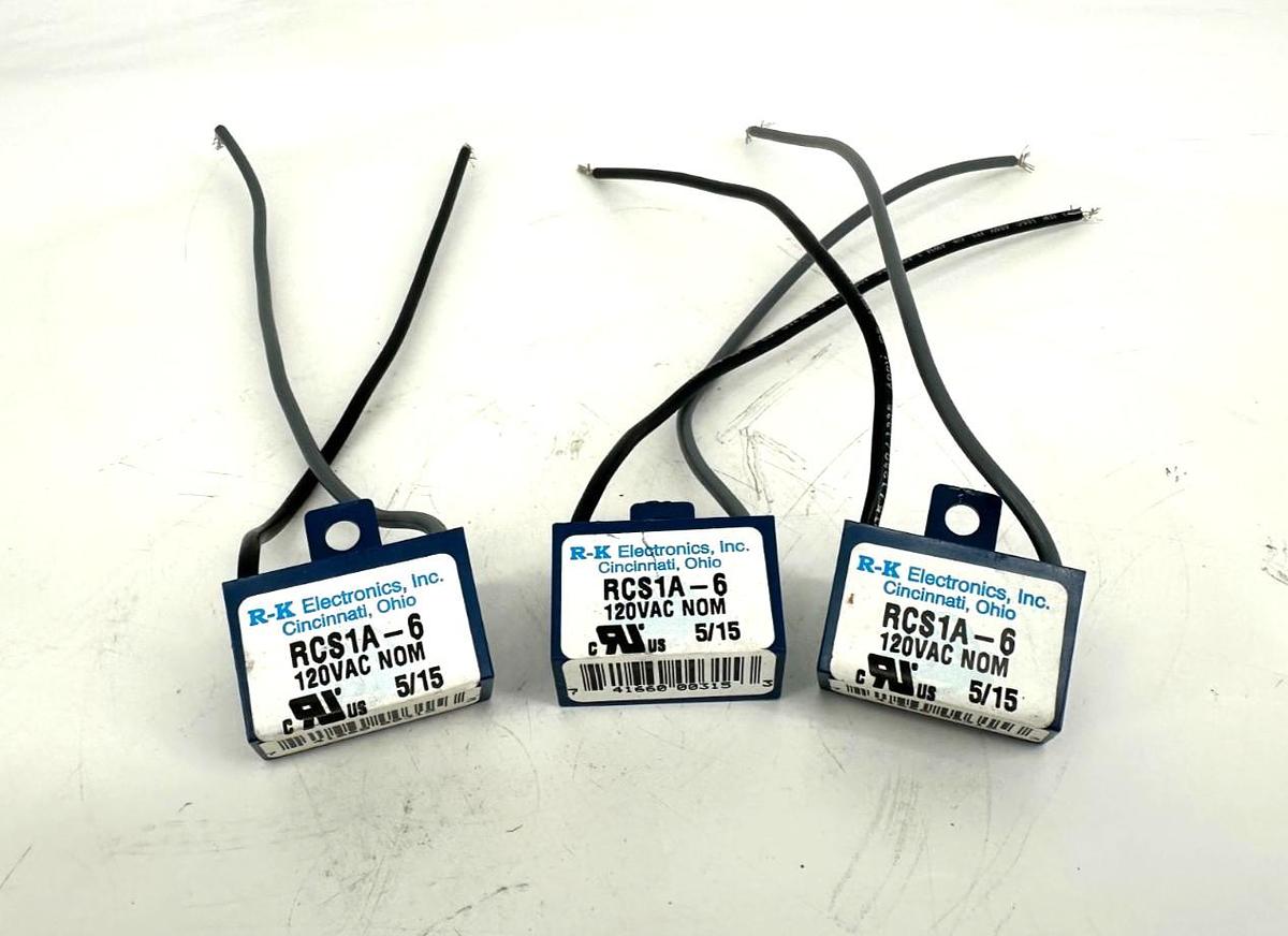 Lot of 3 New R-K Electronics RCS1A-6 Transient V Filter 120VAC NOM - No Box
