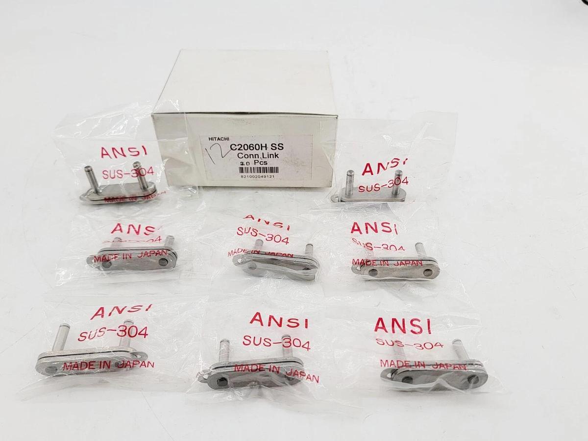 Lot of 8 New Hitatchi C2060-304 Connecting Links SUS-304 C2060H-SS