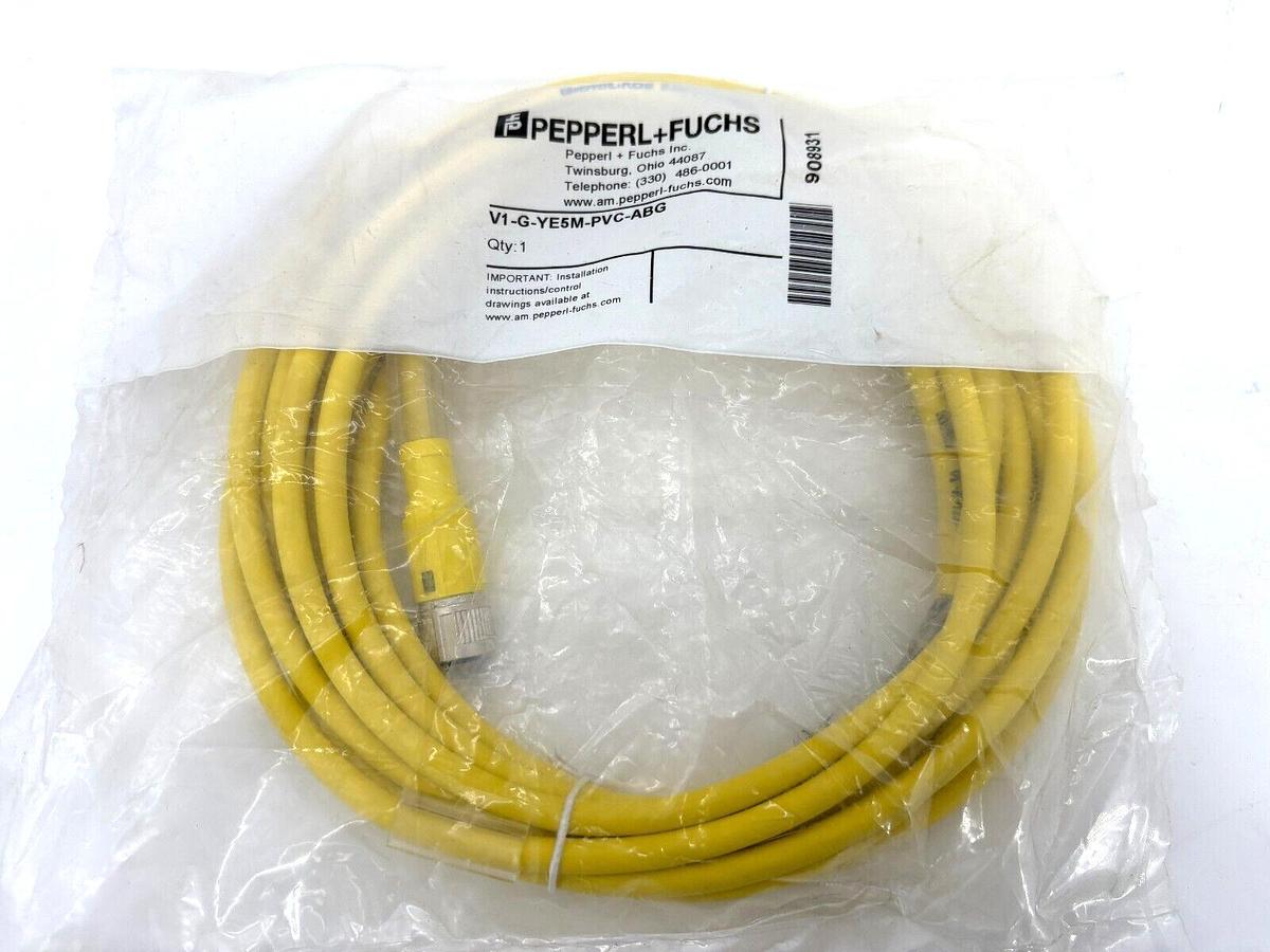 New Pepperl + Fuchs V1-G-YE5M-PVC-ABG Cordset 908931