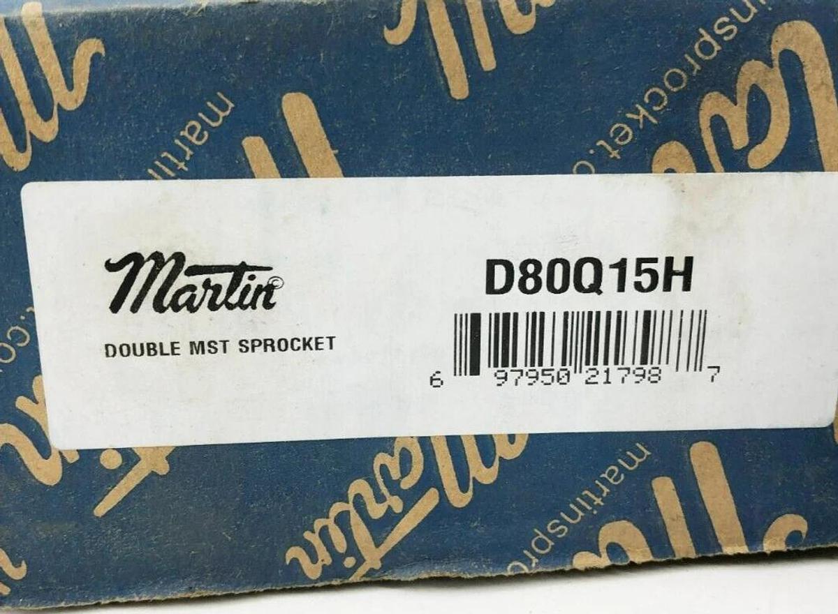 New Martin D80Q15H Split Double Roller Sprocket 15 Teeth #80 Chain 2-5/8" Bore