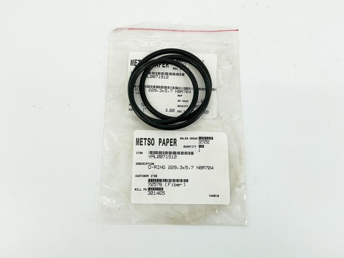New Metso Paper VAL0071912 O-Ring 229. 3X5. 7 NBR704