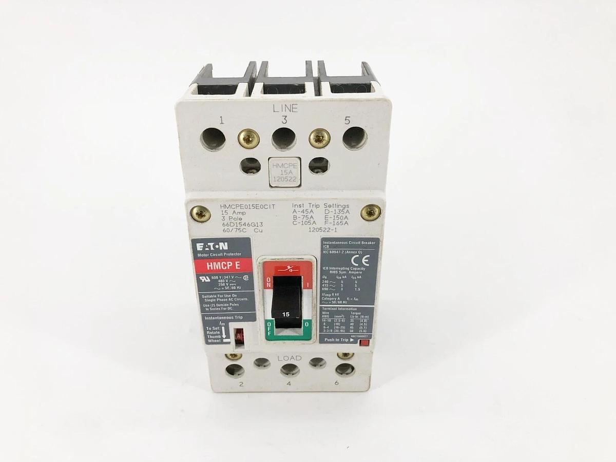 New Cutler Hammer HMCPE015E0CIT Motor Circuit Breaker 480V 15A - No Box