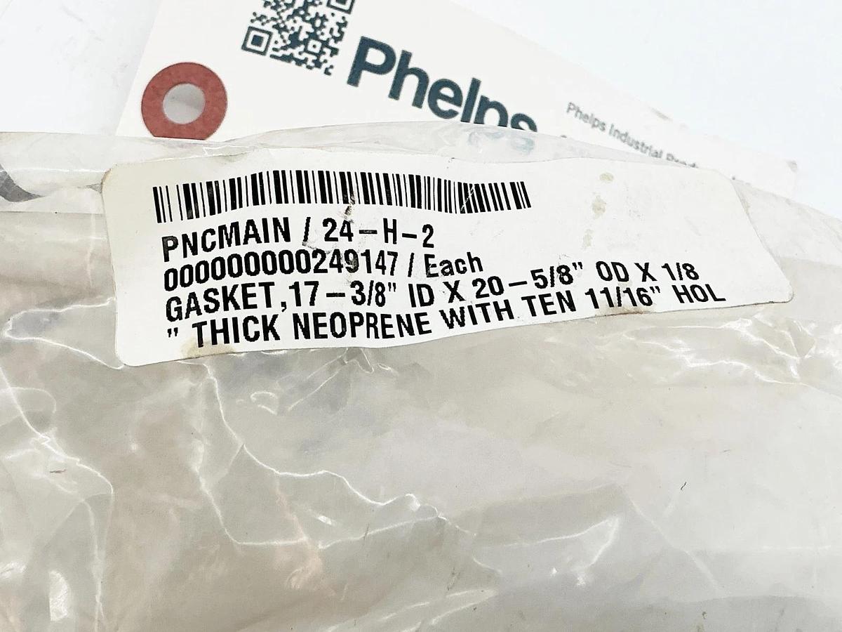 New Phelps 7106-1/8"X173/8X205/8"FF Neoprine Gasket 17-3/8X 20-5/8" 10 Hole