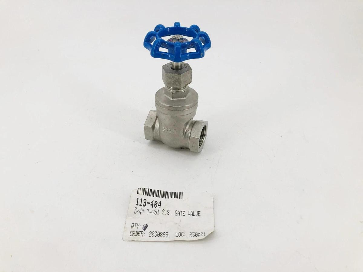 New Legend 113-404 Gate Valve T-751 3/4" CF8M SS 600psi