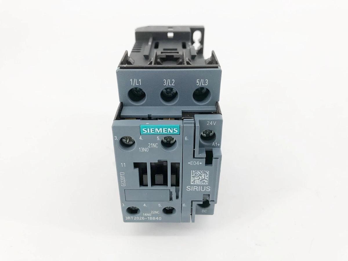 New Siemens 3RT2026-1BB40 Power Contactor 25A 400VAC 24VDC Coil - No Box