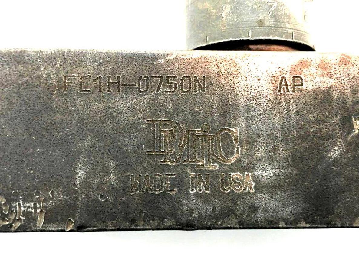 Used DMIC FC1H-0750N Unidirectional Flow Control Valve, 3000psi, 3/4" NPT