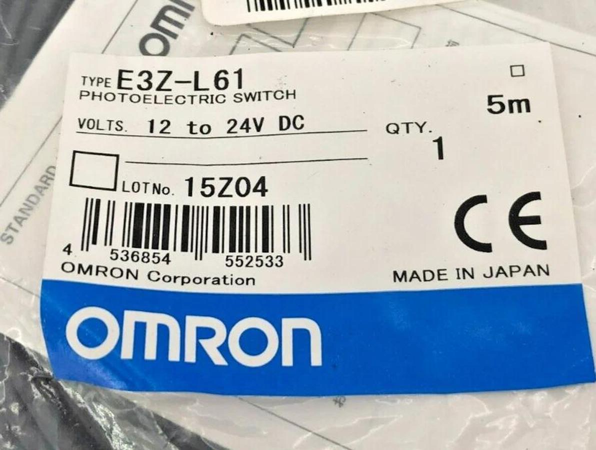 New Omron E3Z-L61 Photoelectric Switch 5M Length