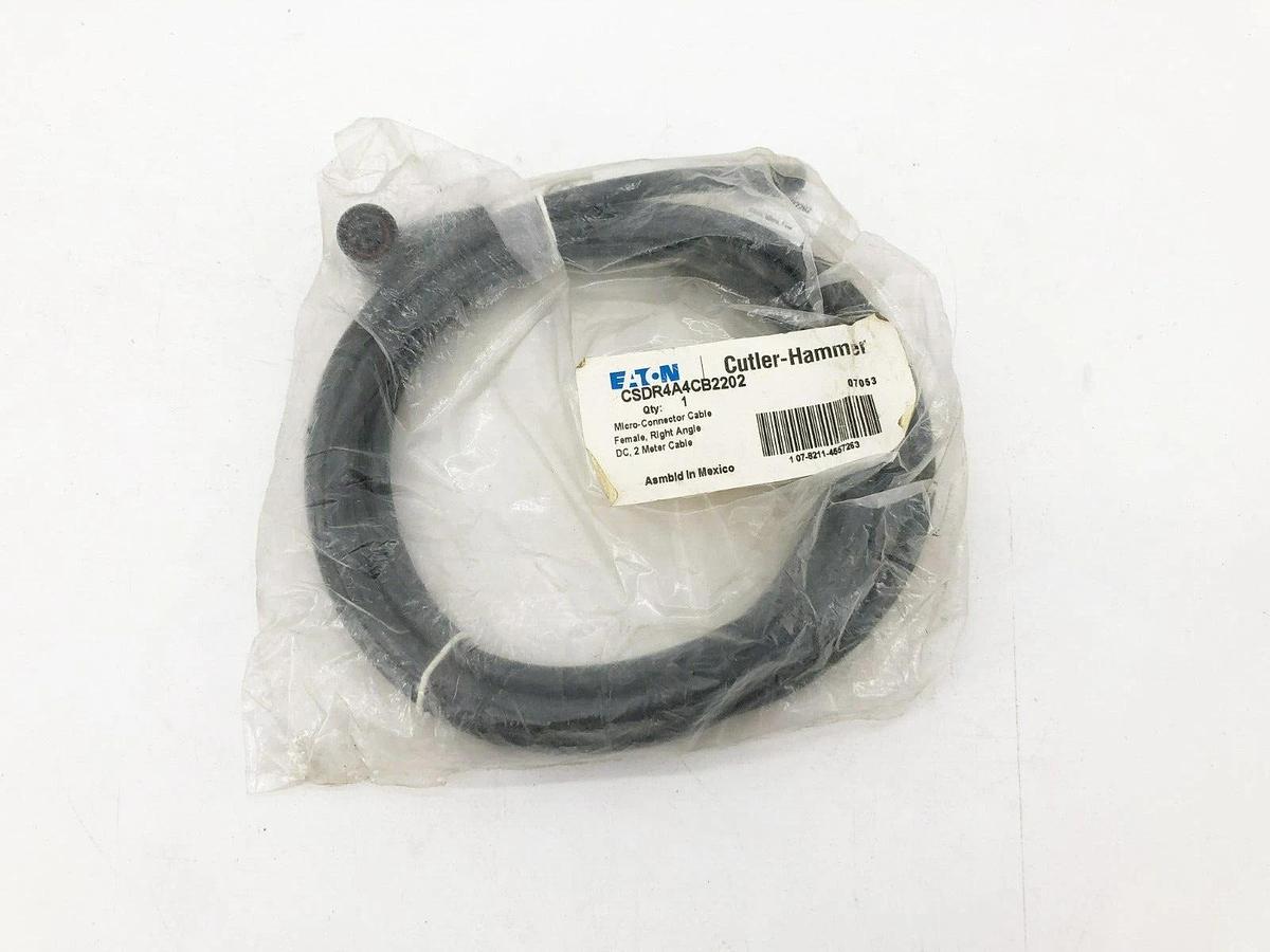 New Eaton Cutler Hammer CSDR4A4CB2202 Connector Cable 4P Female Right Angle 2m