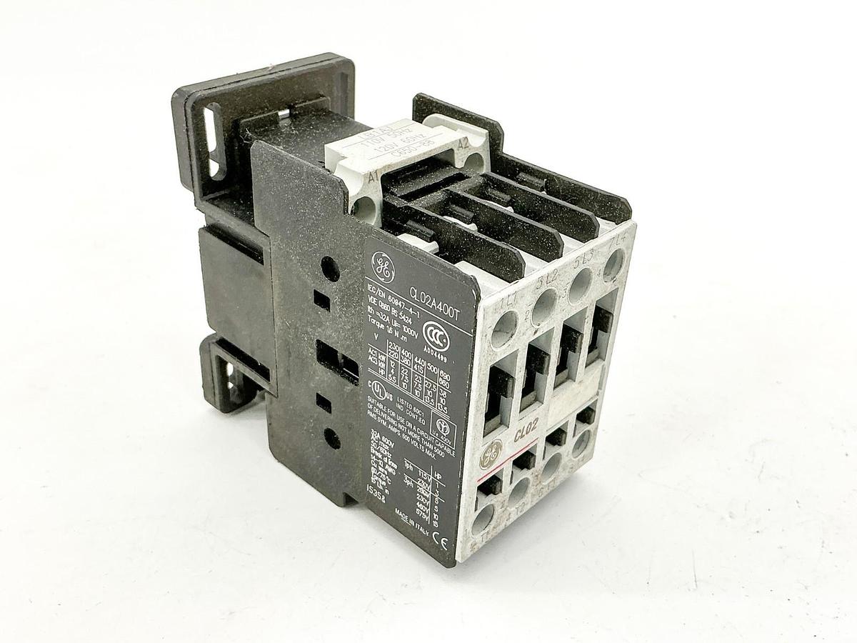 Used General Electric CL02A400T Contactor 110/120V Coil 4P