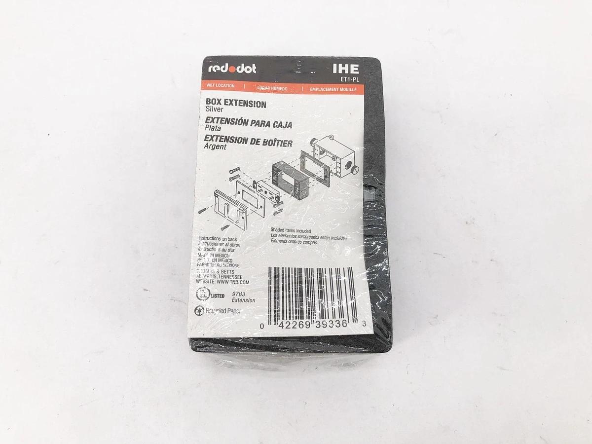 Lot of 2 New Red Dot IHE Box Extensions ET1-PL
