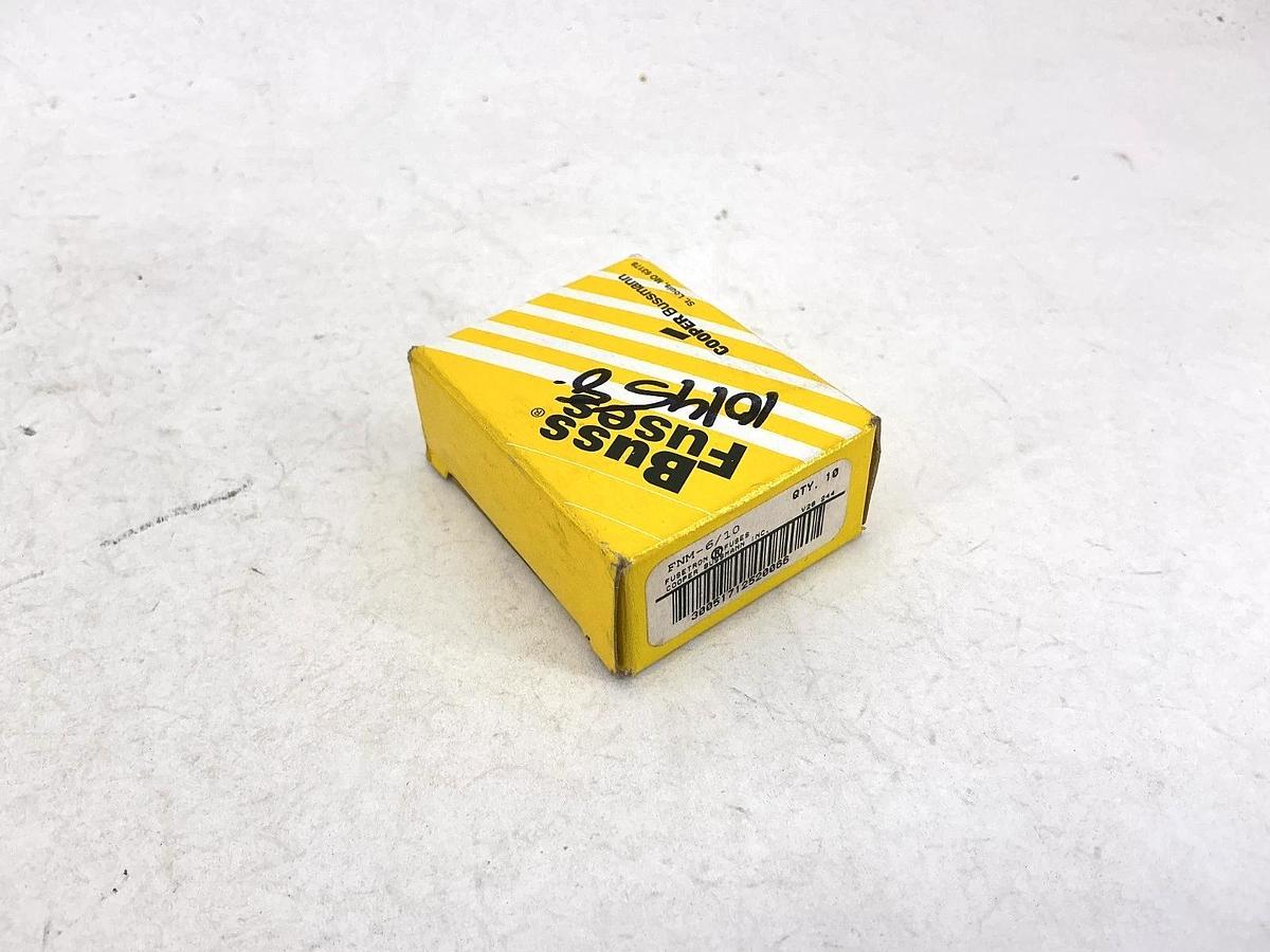 New Bussmann FNM-6/10 Fusetron 250Vac Fuse 6/10A 250V Box of 10