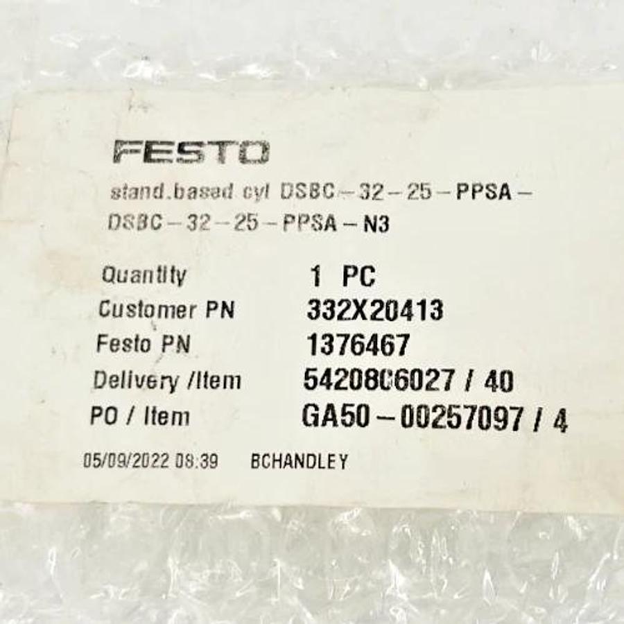 New Festo DSBC-32-25-PPSA-N3 Cylinder 32mm Bore 25mm Stroke 1376467