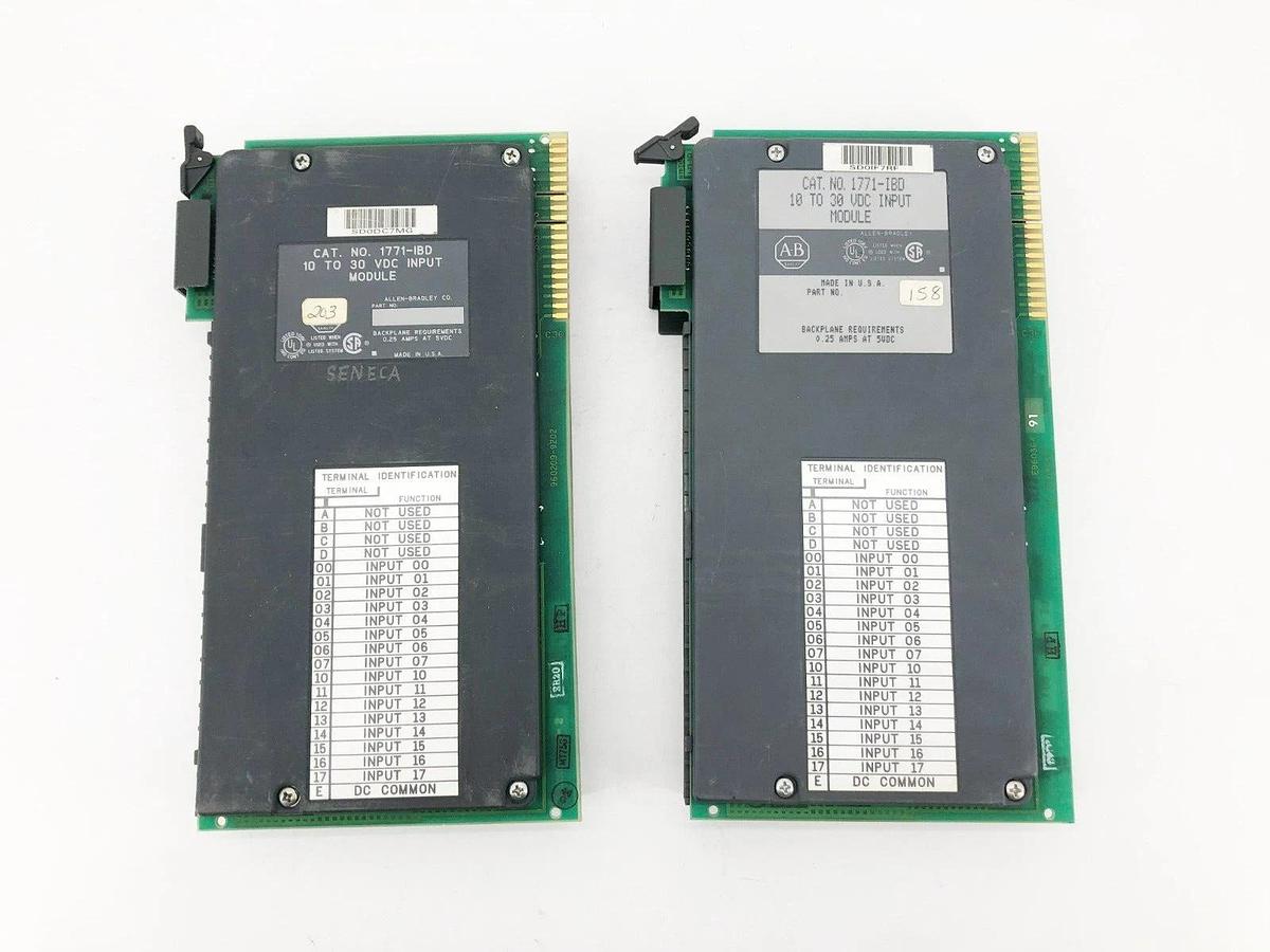 Used Lot of 2 Allen Bradley 1771-IBD Input Modules 10-30VDC