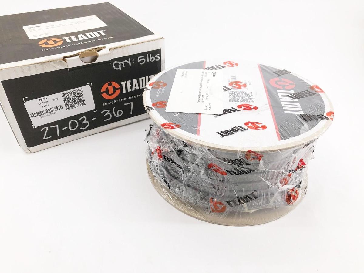 New Teadit 2007G Packing Expanded PTFE with Graphite 7/16" 5lb Reel