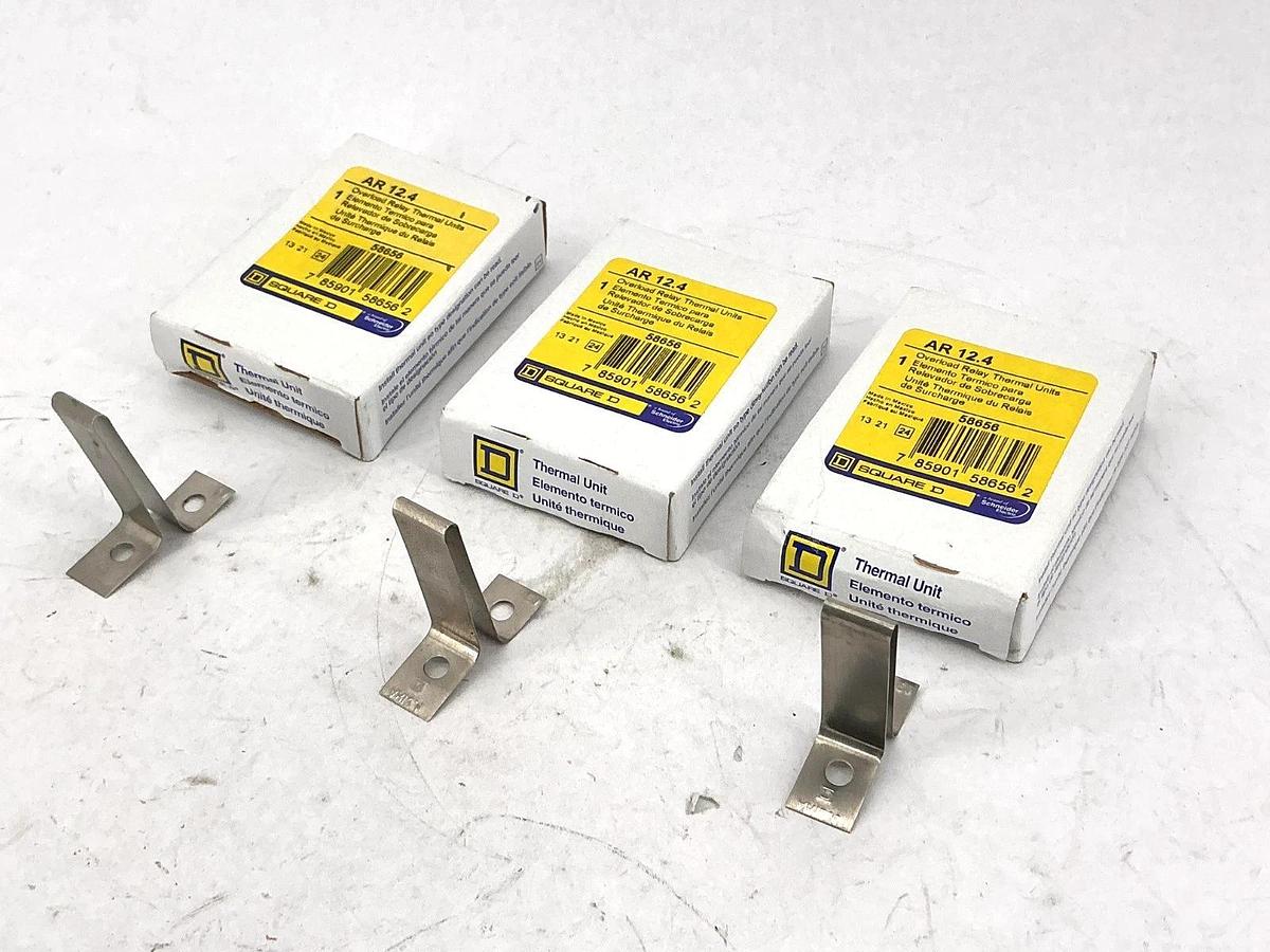 Lot of 3 New Square D AR-12.4 Overload Relay Thermal Unit