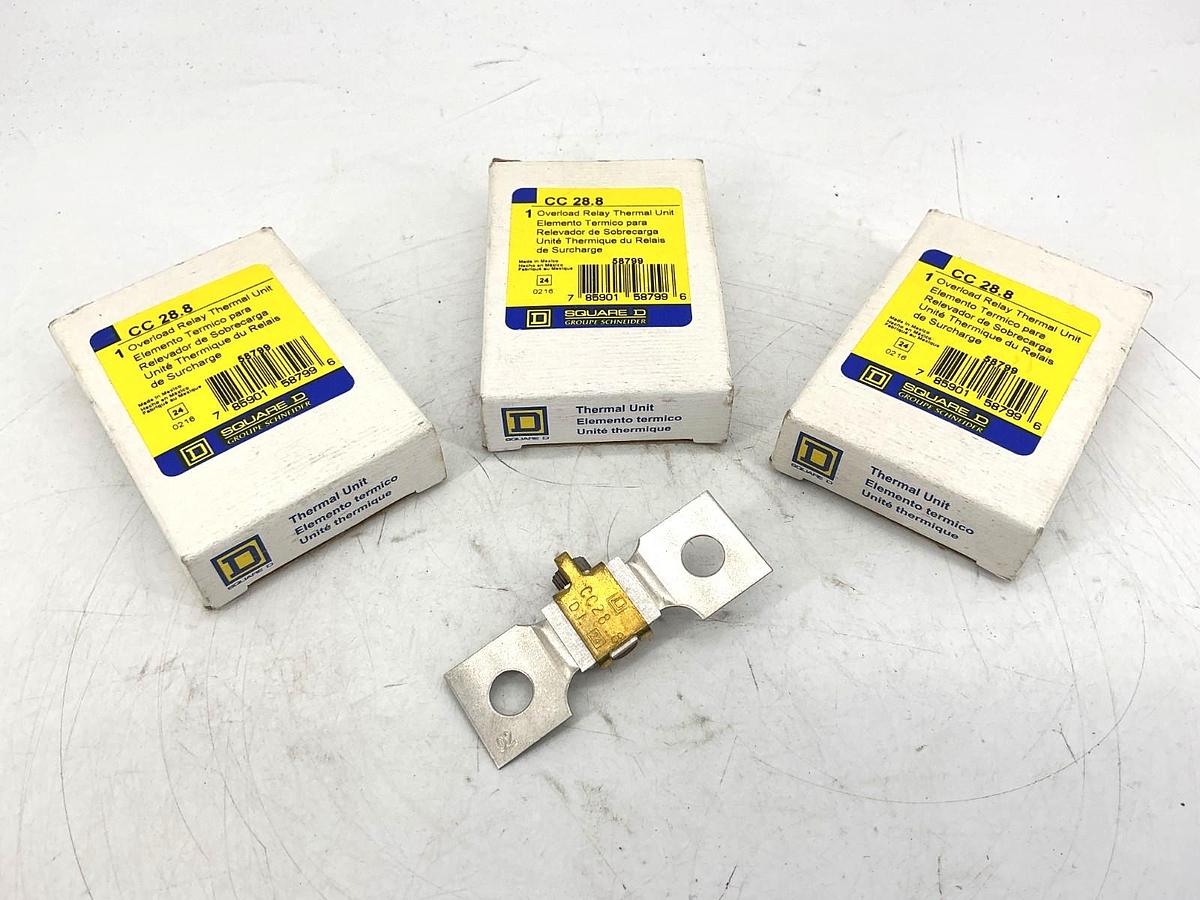 Lot of 3 New Square D CC28.8 Overload Relay Thermal Unit 28.8 58799