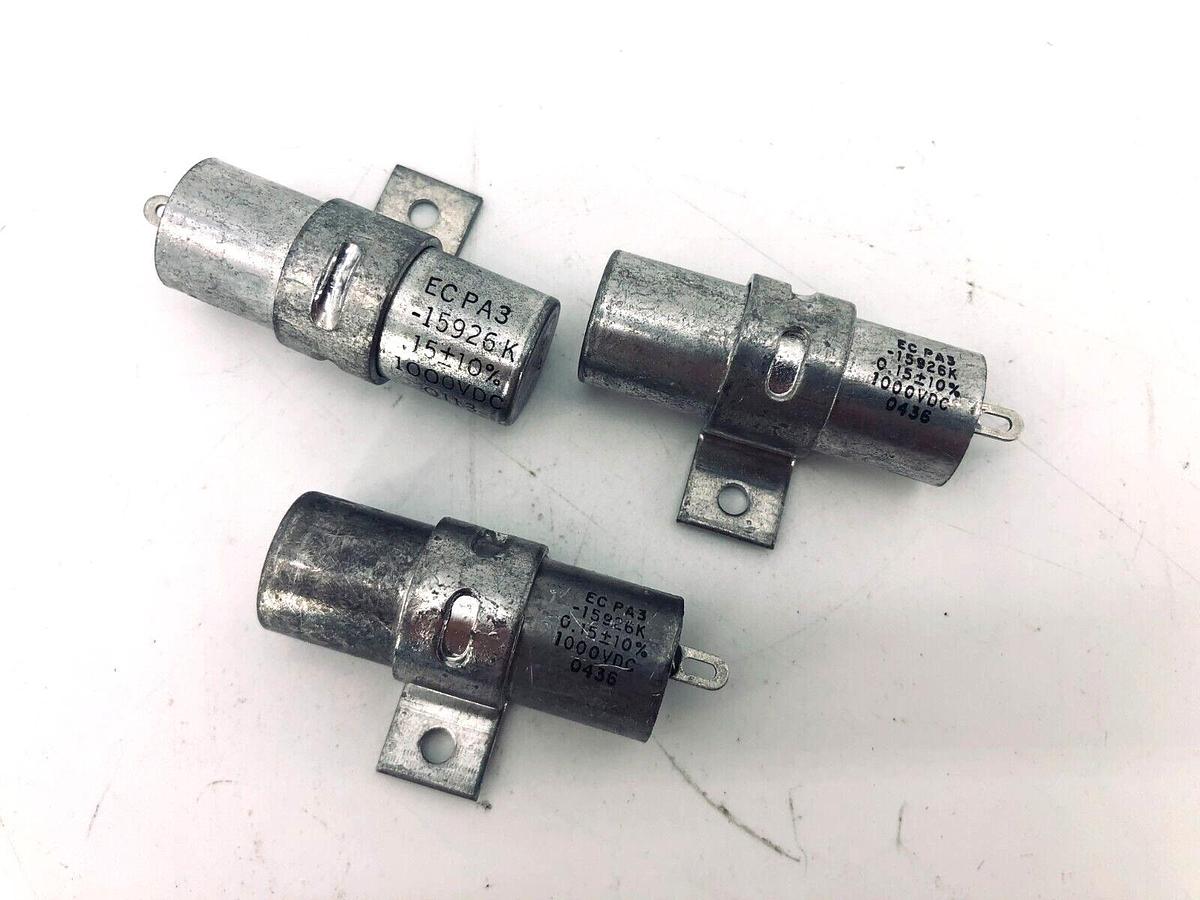 Lot of 3 NEW EC Capacitor PA3-15926K 1000VDC 0.15±10%