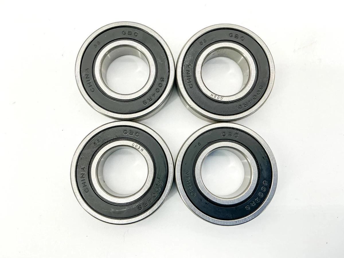 New Lot of 4 GBC 6004RS Bearing - No Box