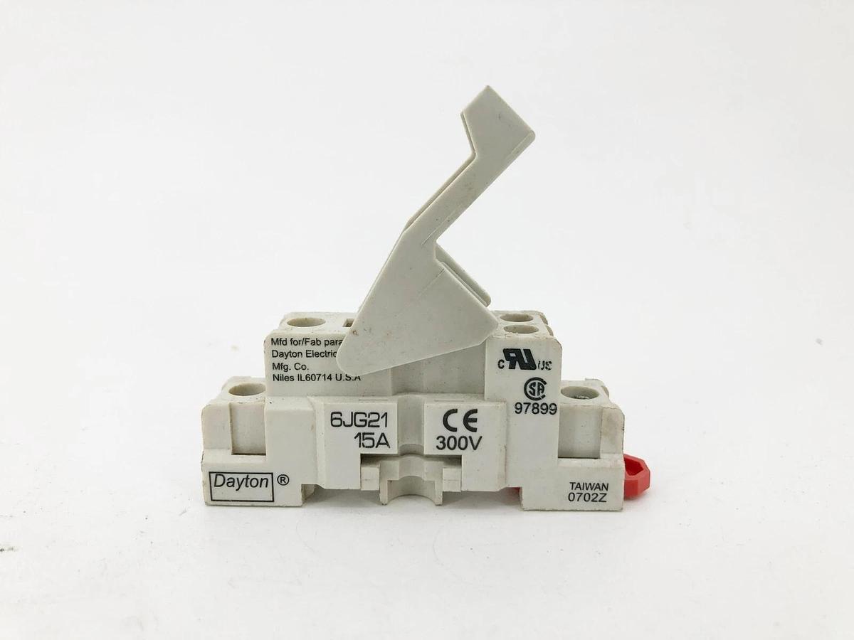Used Lot of 10 Dayton 6JG21 Relay Bases 15A 30V