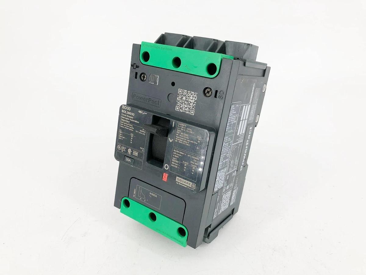 New Square D BDL36030 PowerPact Circuit Breaker 30A 3 Pole 600Y/347V AC - No Box
