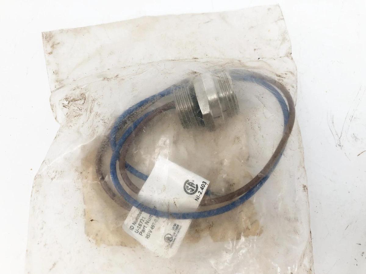 Lot of 2 New Turck RSFV 49T-0.3M Single Ended Cordsets 0.3m U-18721
