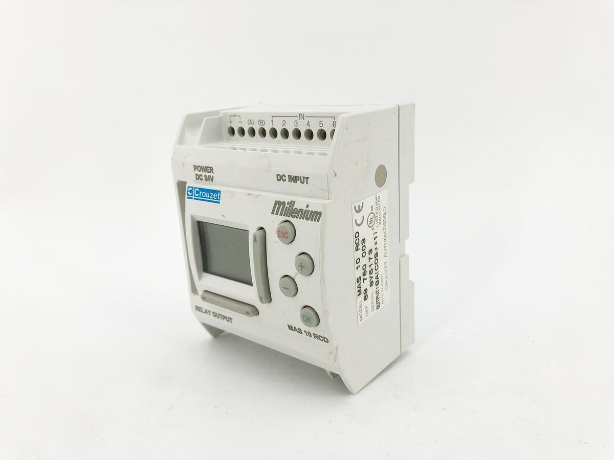 Used Crouzet MAS 10 RCD Control Module, Supply: 24VDC, 6x DC Inputs 24VDC 89-750-003