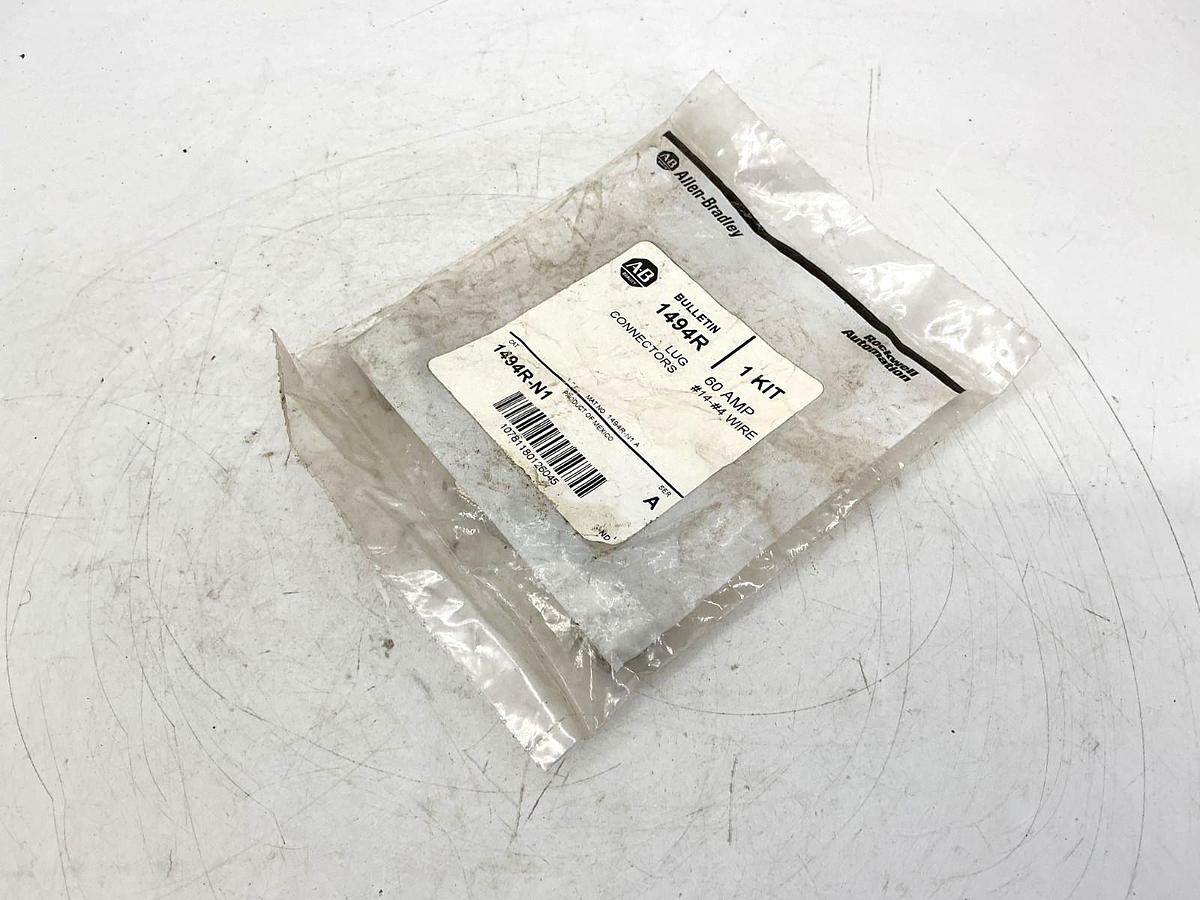 New Allen Bradley 1494R-N1 Ser A Lug Connectors Kit 60A #14-#4 Wire 1494RN1