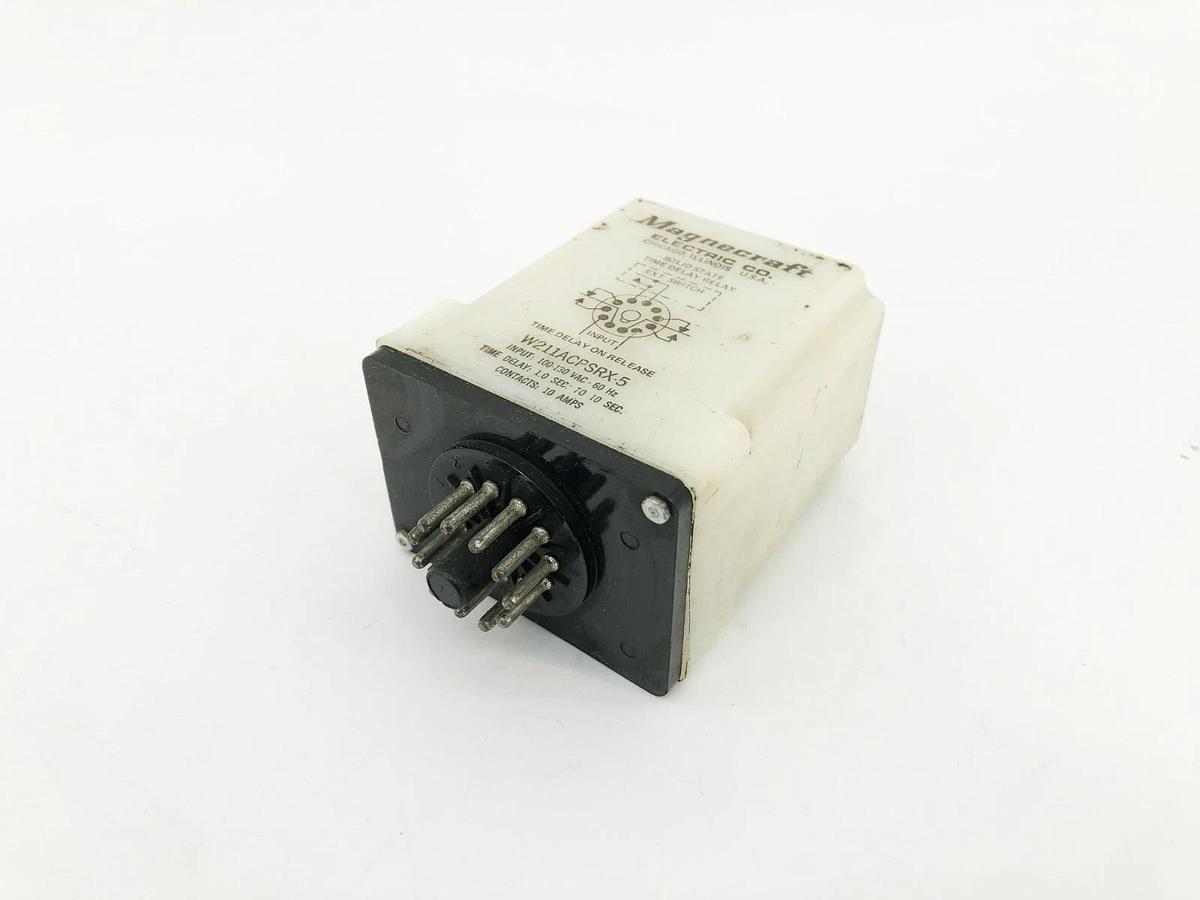 Used Magnecraft W211ACPSRX-5 Time Delay Relay 1.0-10 sec. 100-130VAC
