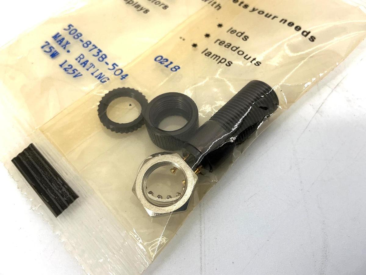 Lot of 5 New Dialight 508-8738-504 Cartridge Lamp Holder 9.525mm 2-Pin 75W 125V