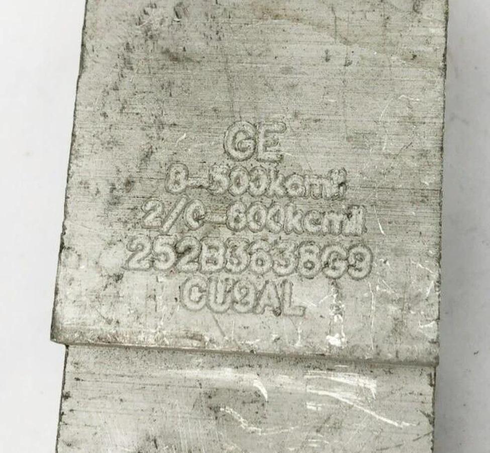 Used Lot of 2 GE General Electric 252B3638G9 Aluminum Mechanical Lugs 2/0-600 #8-500