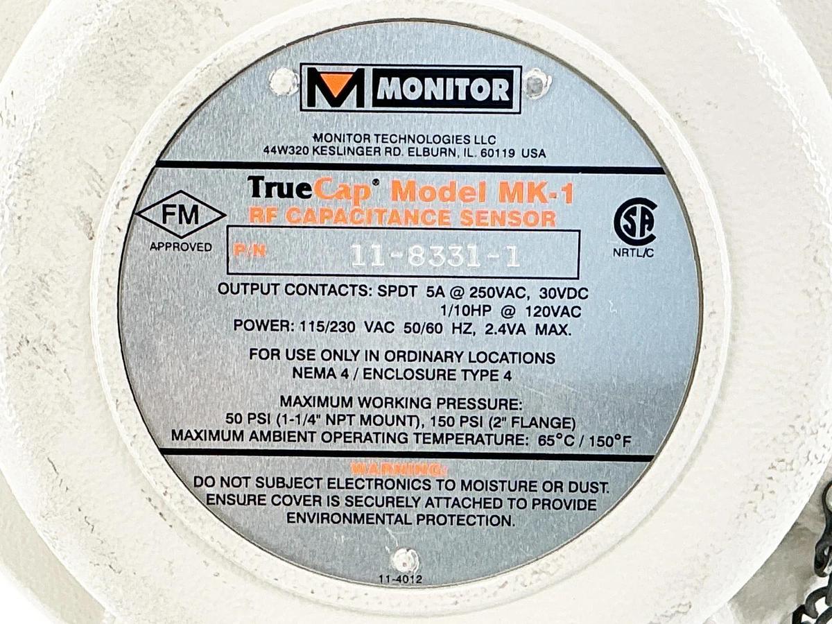 New Monitor 11-8331-1 Level Switch Sensor Probe 10HO 230V 30PSI - No Box