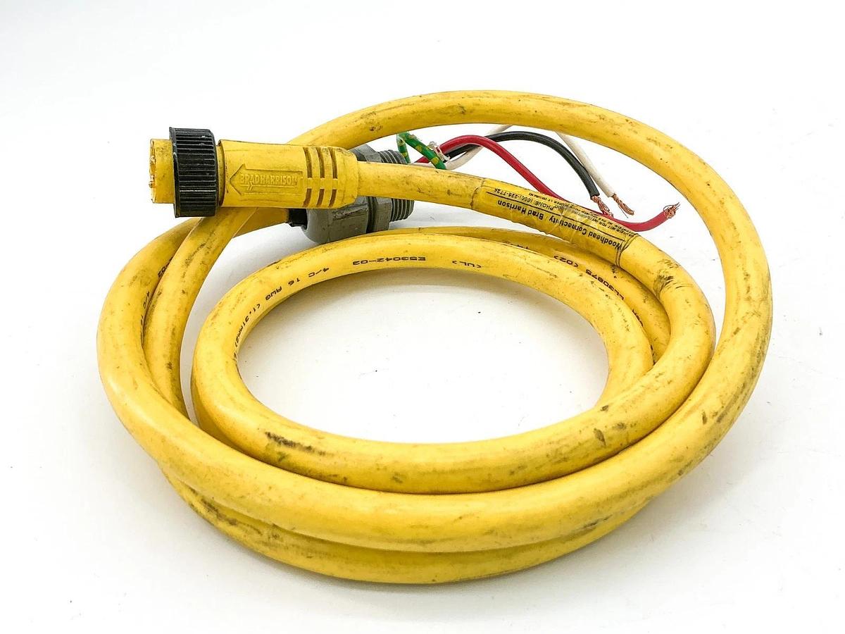 Used Woodhead 104002A01F060 Cordset 600V 10A 6'