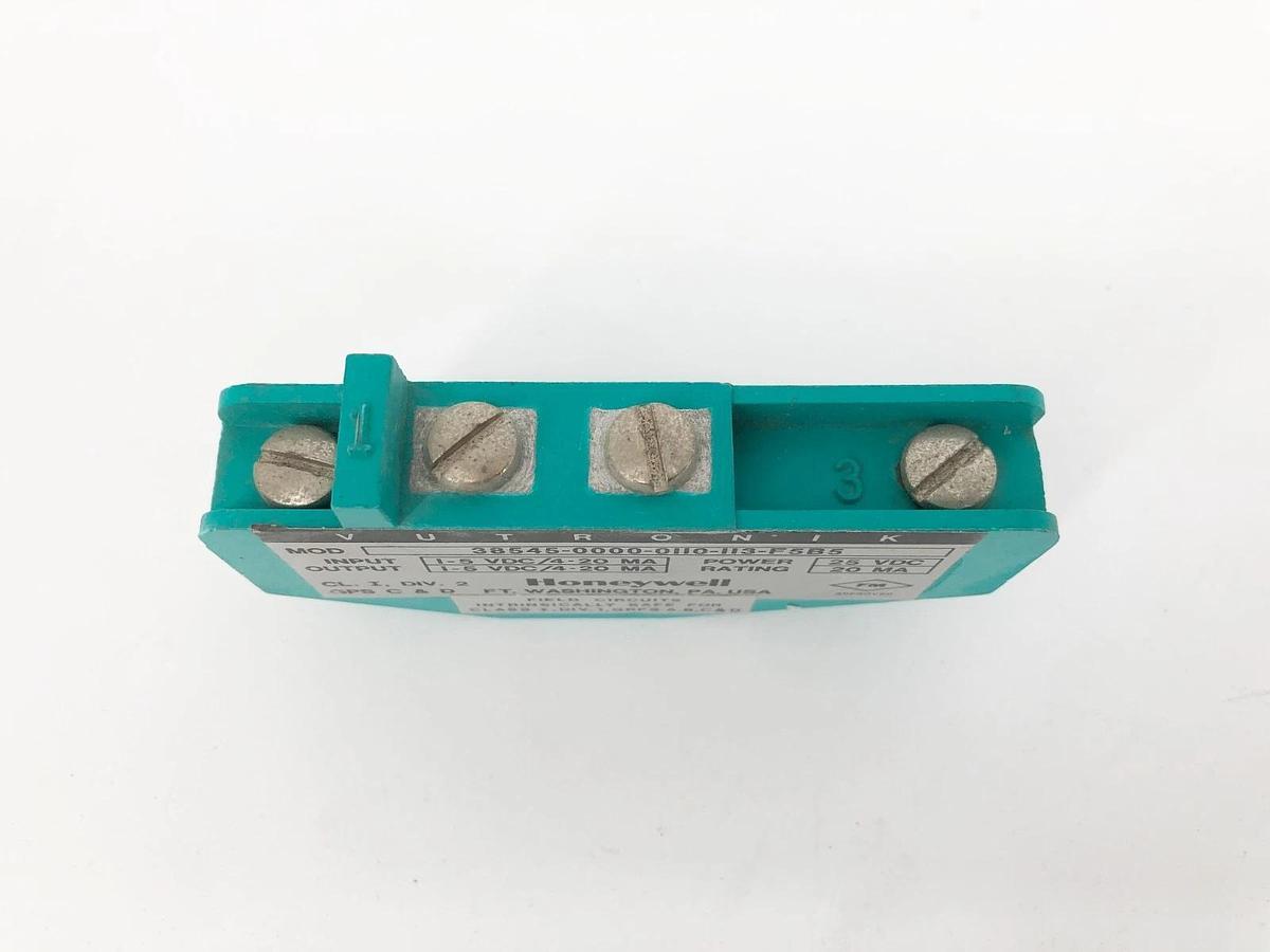 Used Honeywell 38545-0000-0110-113-F5B5 Safety Barrier 1-5VDC 4-20mA Vutronik