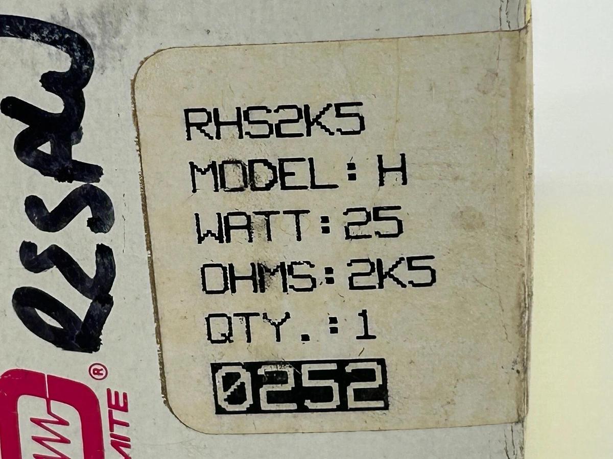 New Ohmite RHS2K5 Rheostat Wirewound Resistor 25W 2.5k Ohms 10% Tolerance
