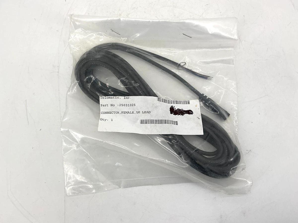 New Tol-O-Matic 25031025 Connector Cable 3-Pin Female 3-Wire 5m Lead
