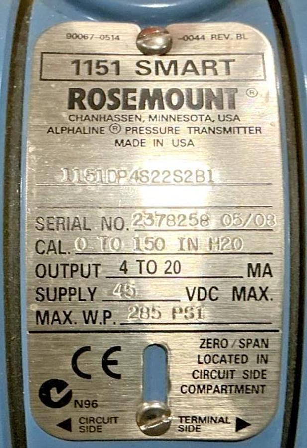 New Rosemount 1151DP4S22S2B1 Pressure Transmitter 285PSI 4-20mA 45VDC No Box