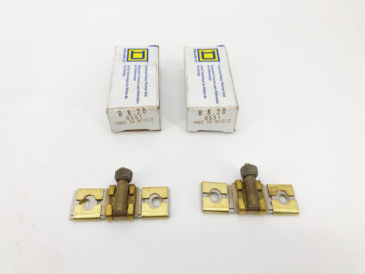 Lot of 2 New Square D B8.20 Overload Relay Thermal Units