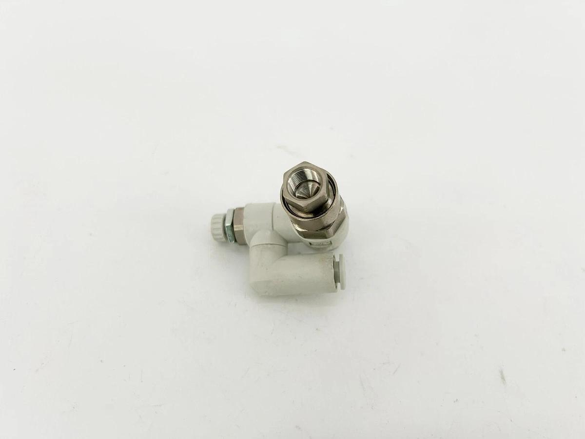 New SMC ASP430F Flow Control W/ Pilot Check Valve 1/2" Port 6mm Tube OD