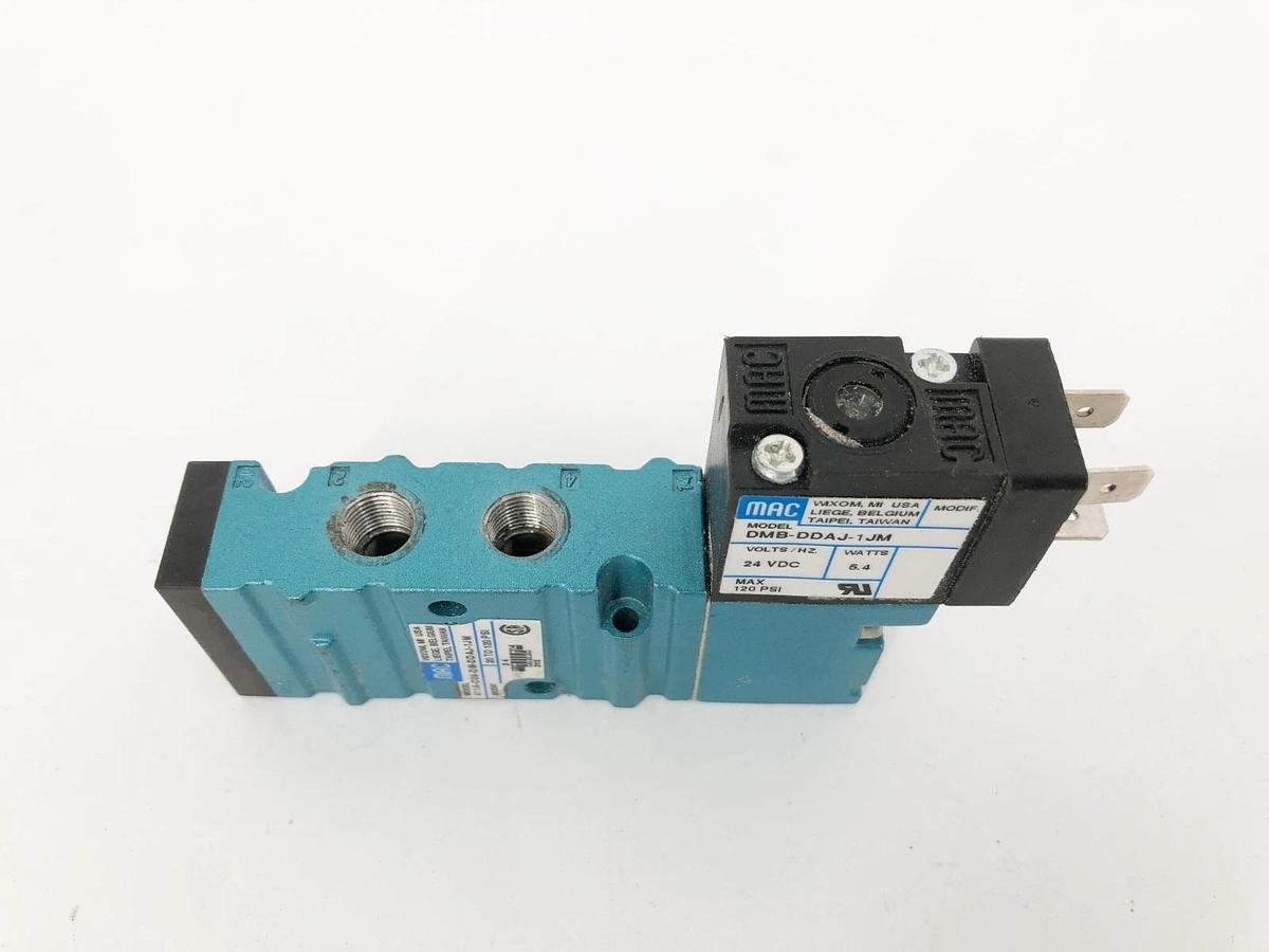 Used MAC Valves 411A-C0A-DM-DDAJ-1JM Solenoid Valve 24VDC 5.4W 120psi