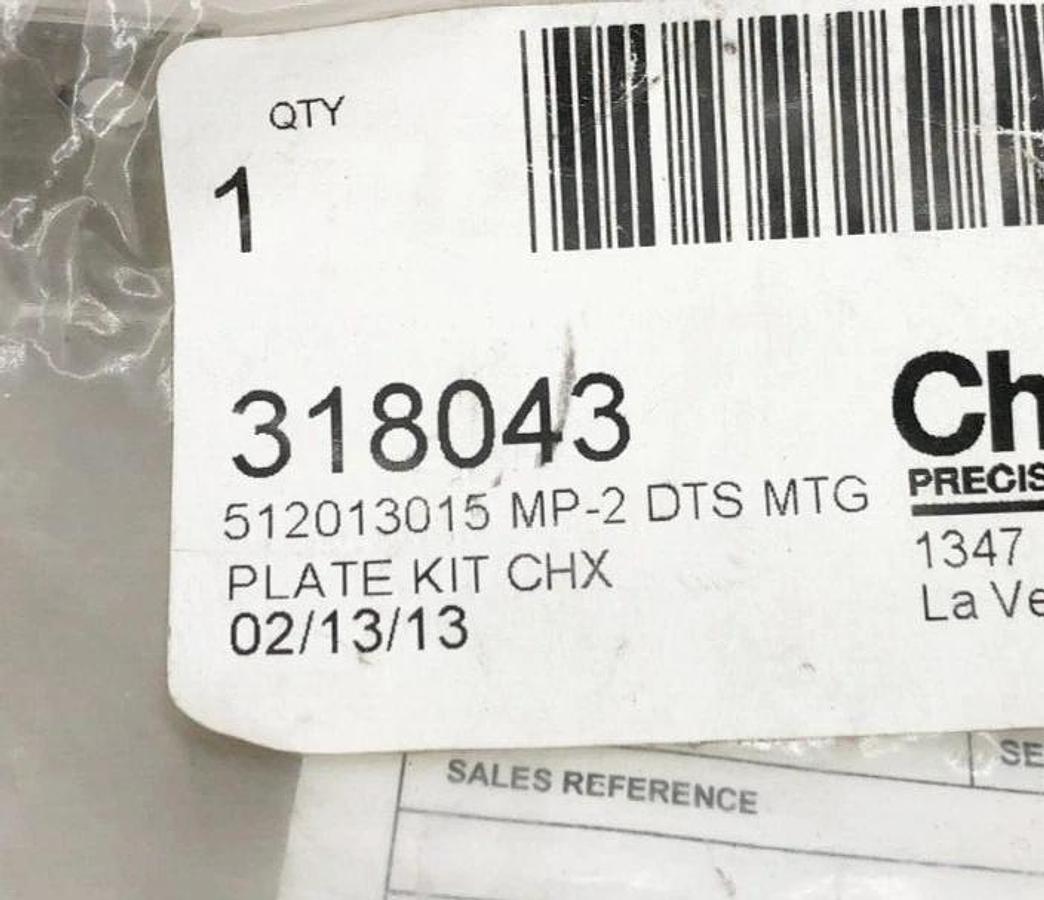New Chromalox 318043 Plate Kit CHX 512013015 MP-2 DTS MTG - Missing Hardware