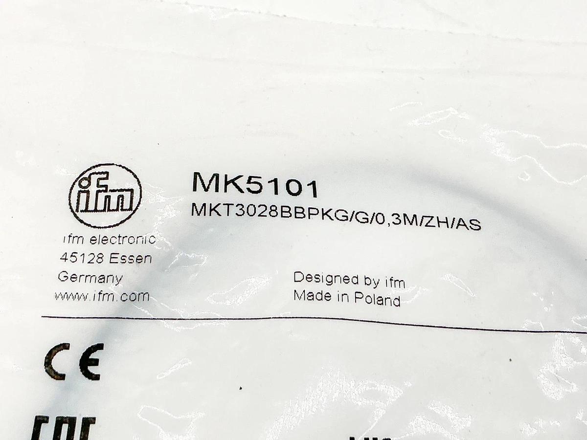 New IFM MK5101 T-Slot Cylinder Sensor 30VDC 100mA MKT3028BBPKG/G/0,3M/ZH/AS