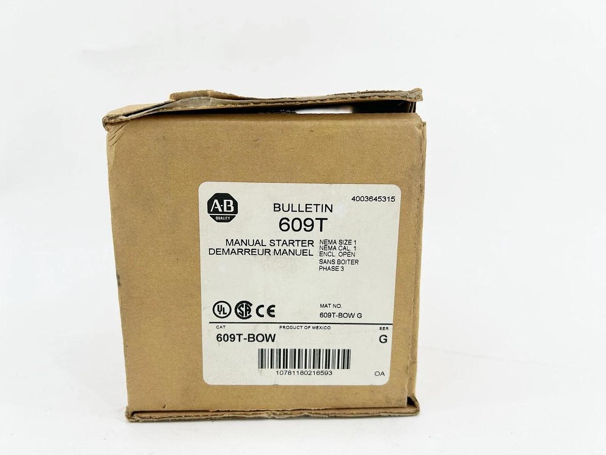 New Allen Bradley 609T-BOW Ser. G Manual Starter Switch Toggle Lever 3 Phase