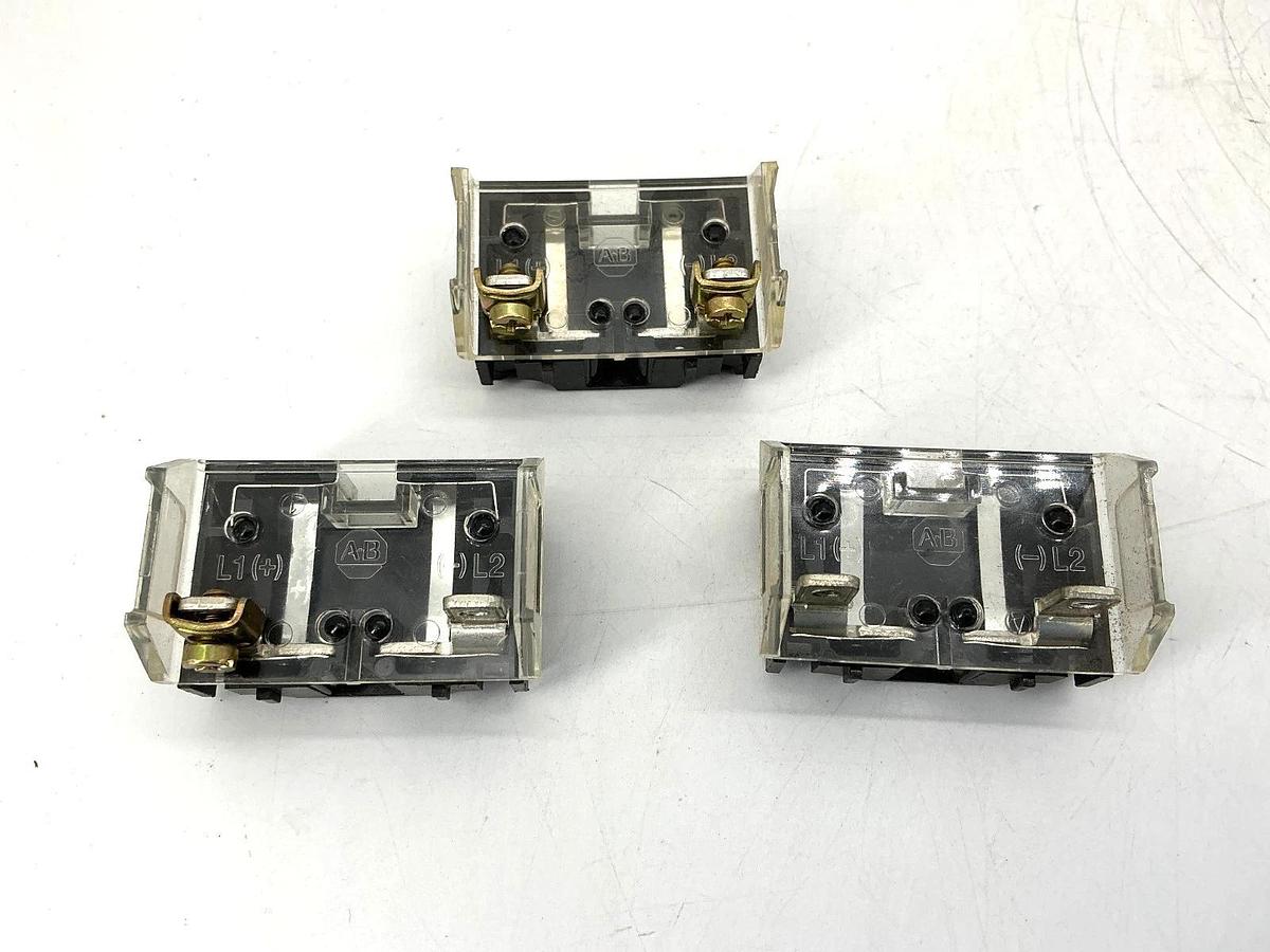 Used Lot of 3 Allen Bradley 800T-N330 Contact Block Power Module 6-130V AC/DC
