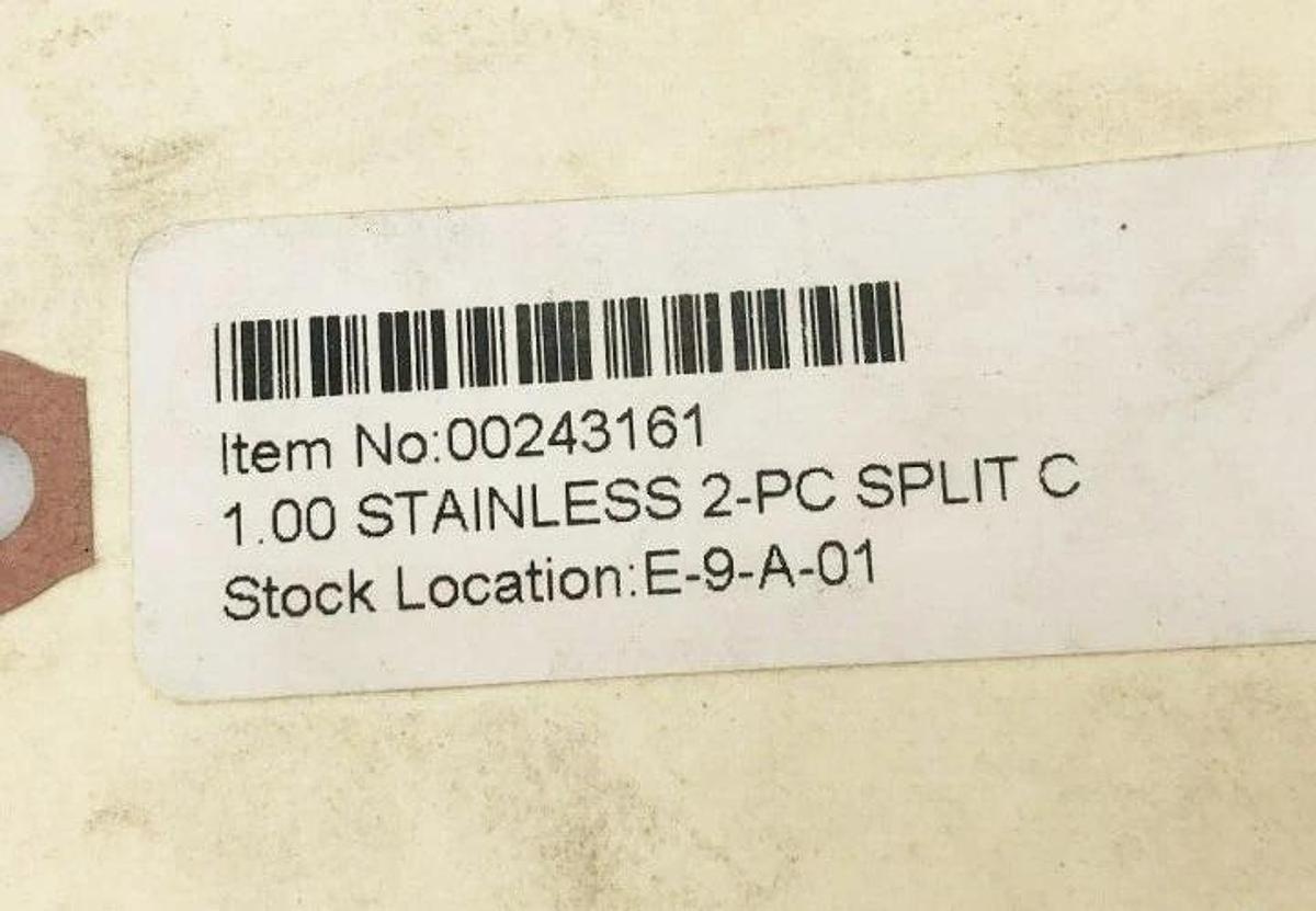 Lot of 2 New Climax 2C-100-S Two-Piece Split Clamp Collars Stainless Steel 1" ID