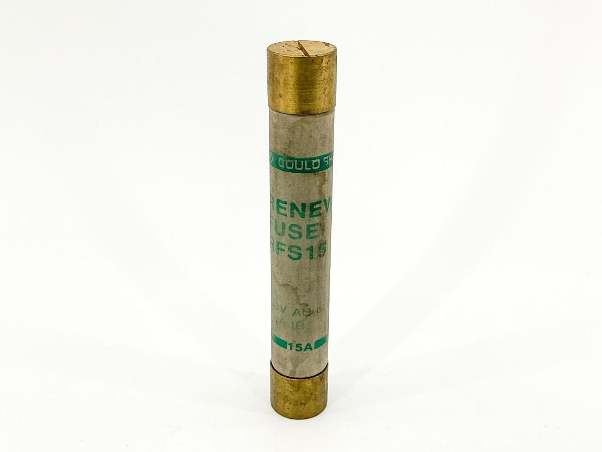 New Gould Shawmut RFS-15 Renewable Fuse 15A 600V - No Box