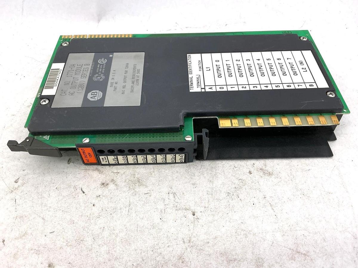 Used Allen Bradley 1771-OA Ser B AC Output Module PLC Rack 8-Point 1.5A 120V