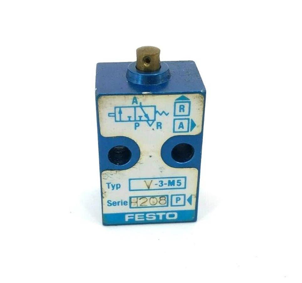 Used Festo V-3-M5 Stem Actuated Valve 3626